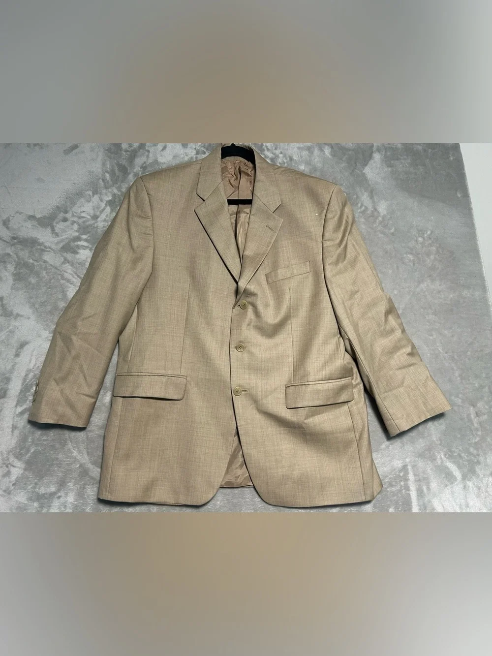Lauren Ralph Lauren Lord Taylor Blazer Suit Jacket Men’s 44R Wool Tan Beige